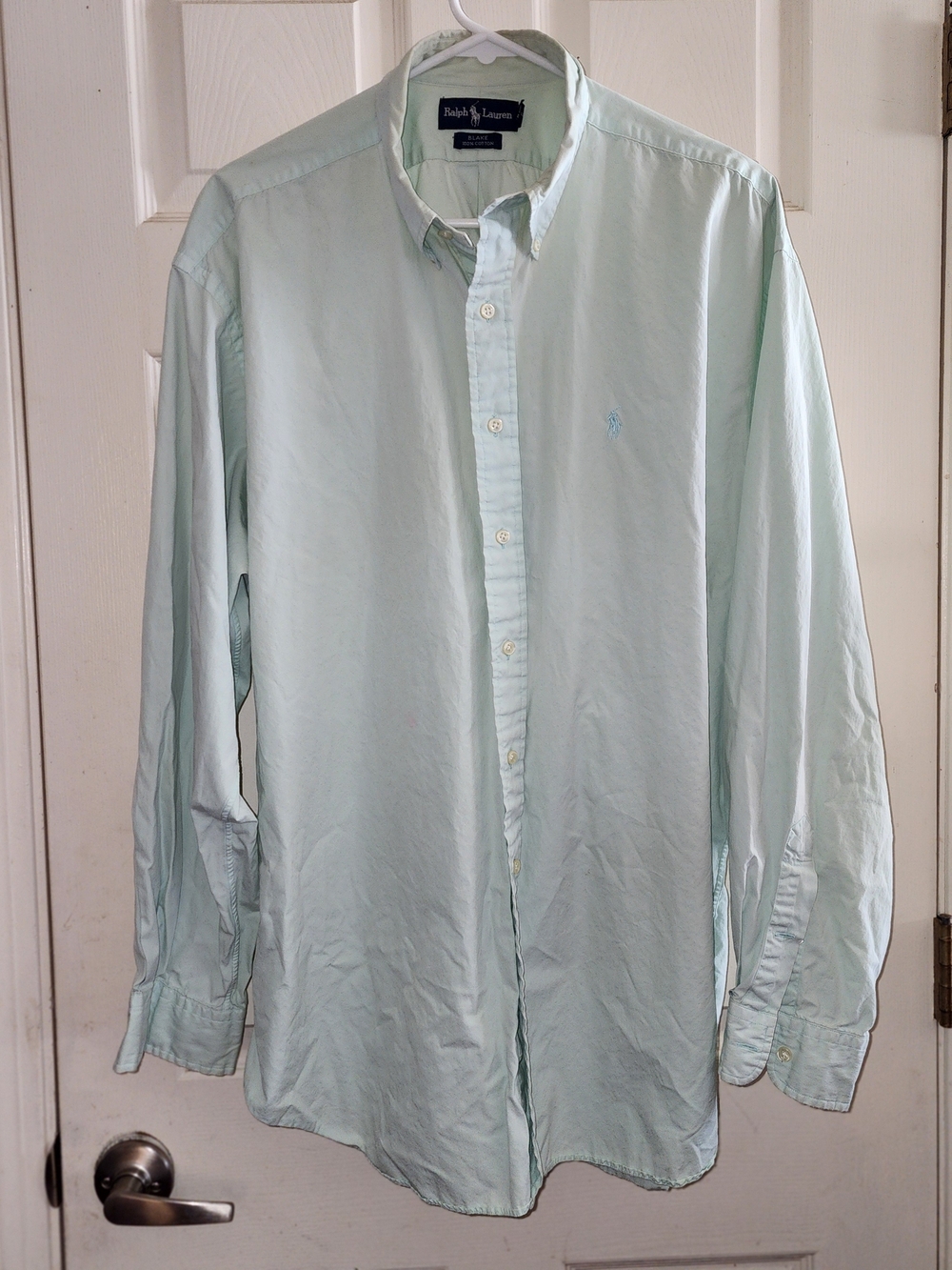Ralph Lauren Light Mint Long-Sleeve Button-Down Shirt
